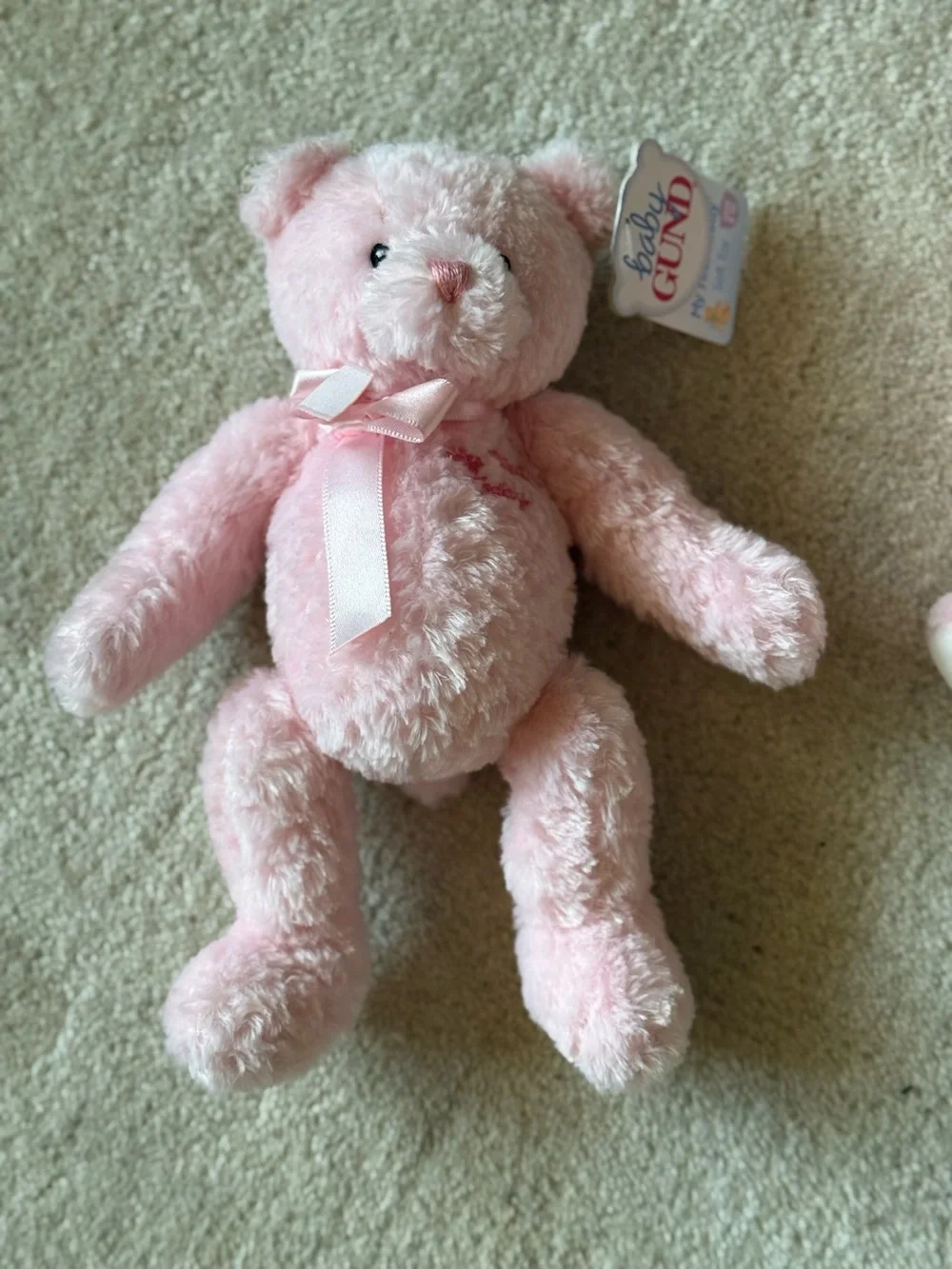 Pink Plush Elephant and Bear Set - Soft Cuddly Kids Toys